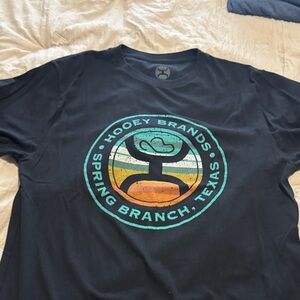 Hooey Black T-Shirt with Multicolor Logo